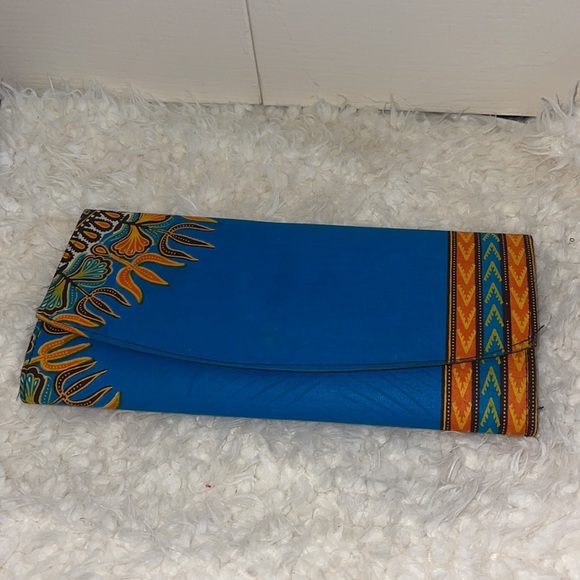 Clutch bag (blue & orange) - Picture 2 of 4